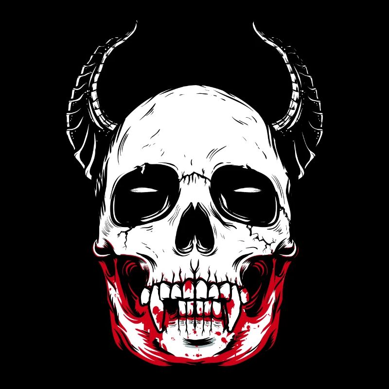 Crâne d'horreur squelette de vampire