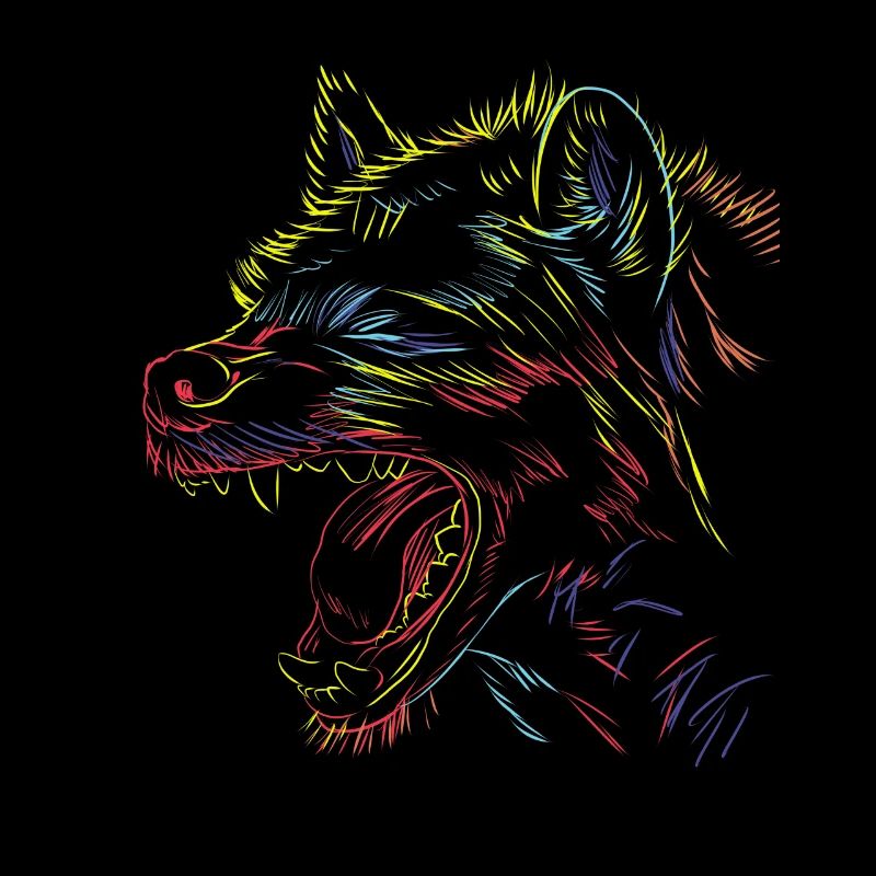 Bunte Striche Hyäne