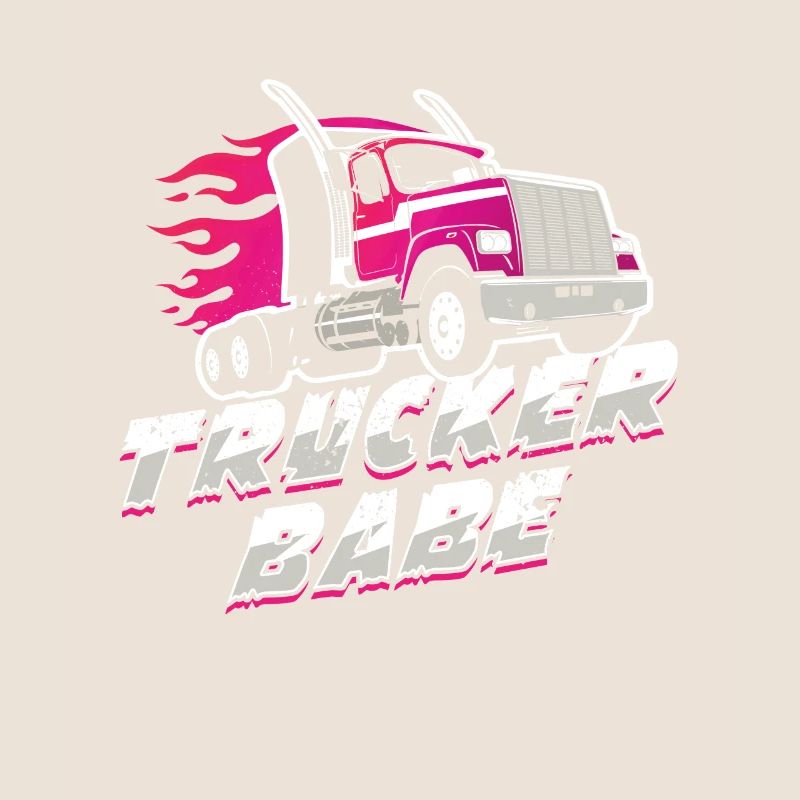 TruckerBabe Driving Trucker Driver Gift