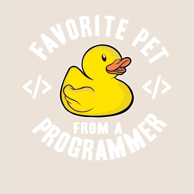 Favorite Pet From A Programmer Funny Rubber Duck