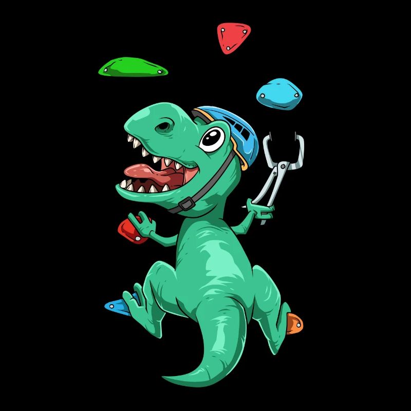 Lustiges T-Rex Bouldern und Klettern Geschenk