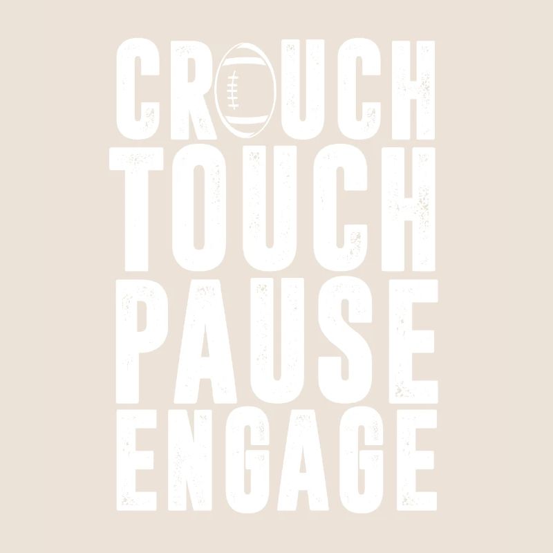 Crouch Touch Pause Engagieren Sie Rugby Player Team Geschenk