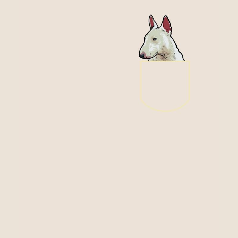 Bullterrier In Der Brusttasche Hunde Geschenkidee