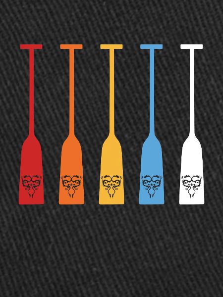 Dragon boat paddle retro