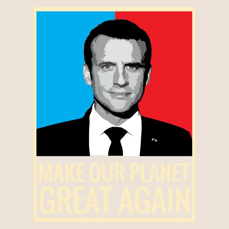 Make our planet great again macron retro support