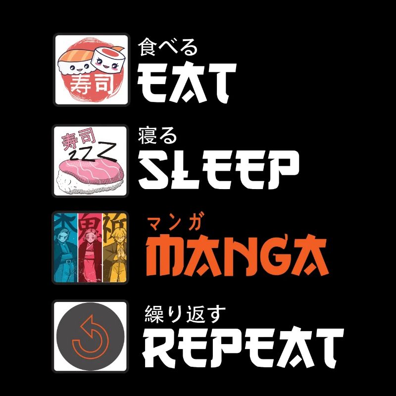 manger sommeil manga répéter