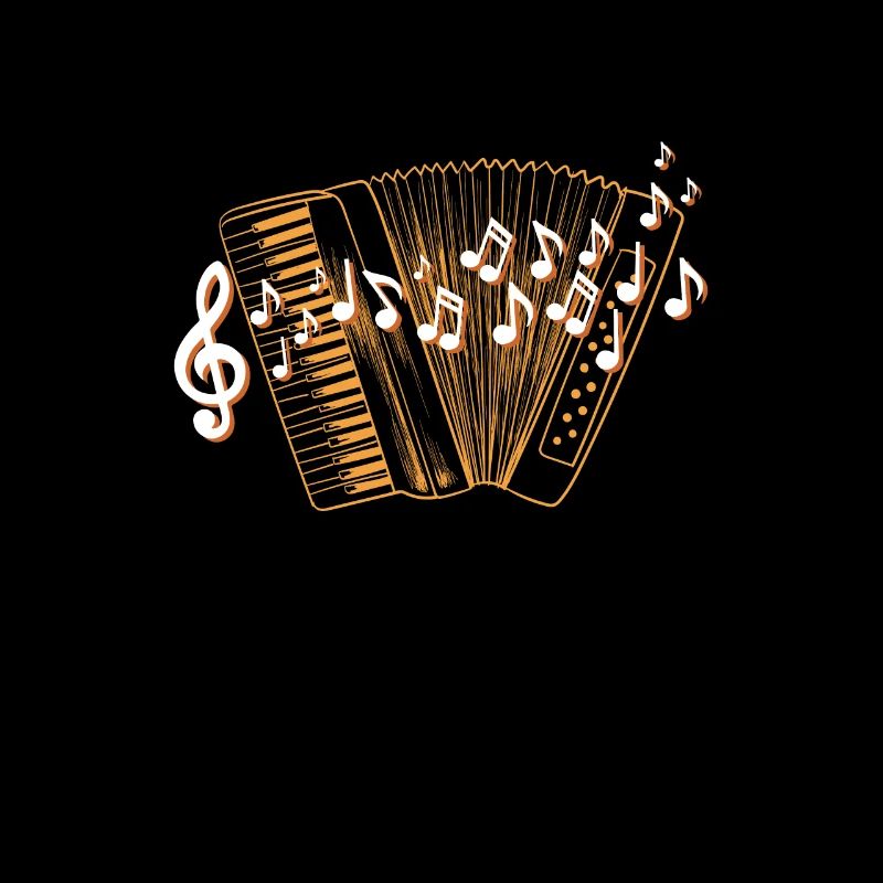 Conception de note de musique d'accordéon pour accordéoniste de musique
