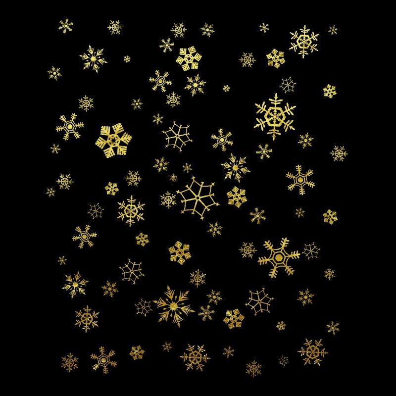 Schnee Schneeflocken Gold Weihnachten Geschenkidee