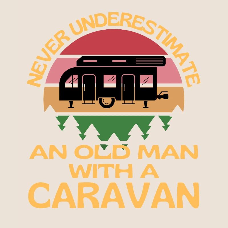 Alter Mann mit einer Karawane