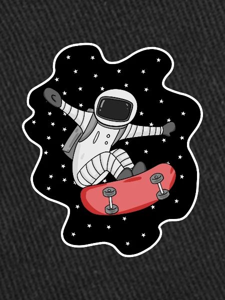 Skateboarder spatial astronaute