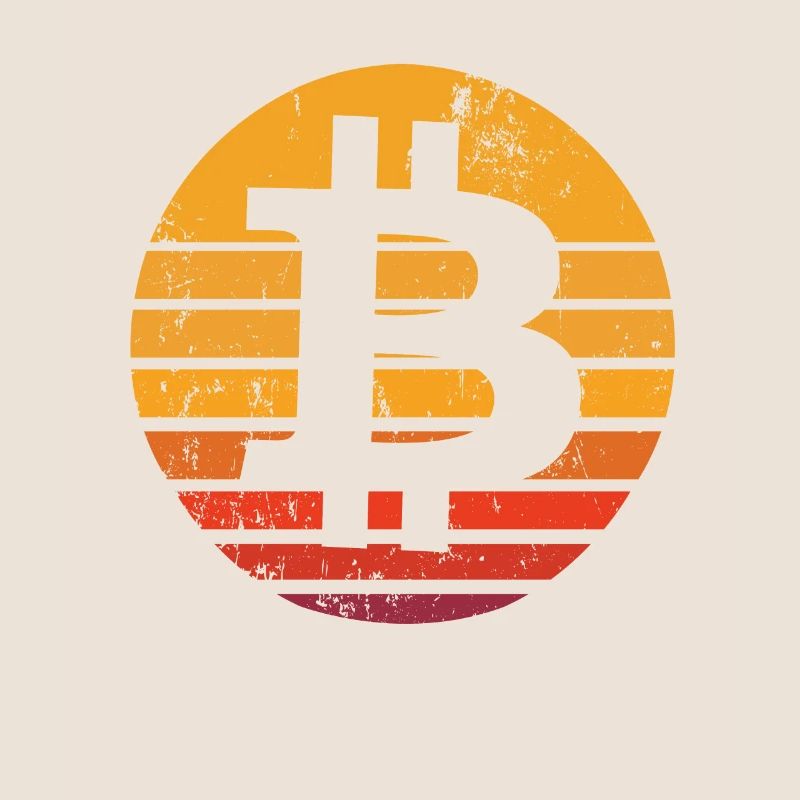 Retro Bitcoin Button - cryptocurrency bitcoins