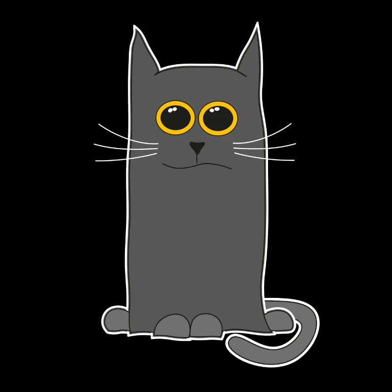 Cute gray cat with yellow eyes for