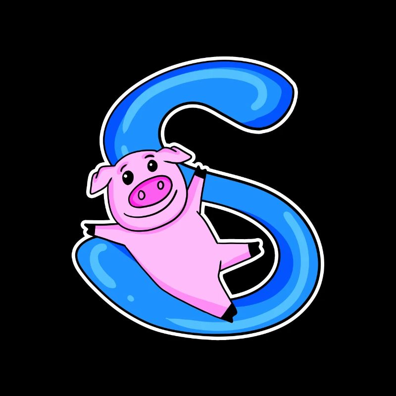 Schwein Buchstabe S