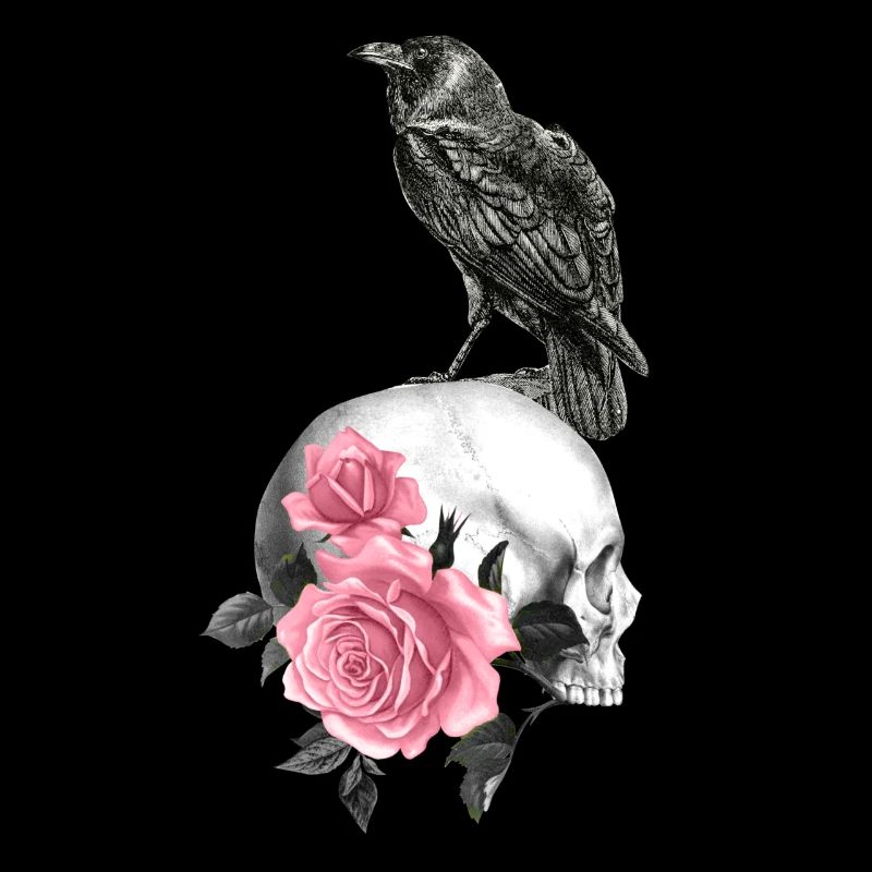 Corbeau Gothik goth mort mort Skull Punk