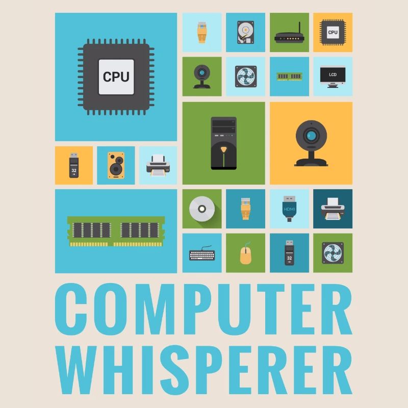 Computer Whisperer Lustiger IT Tech Support Helpdesk