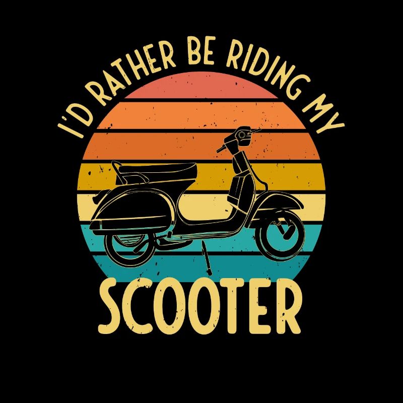 I prefer to ride scooter moped gift