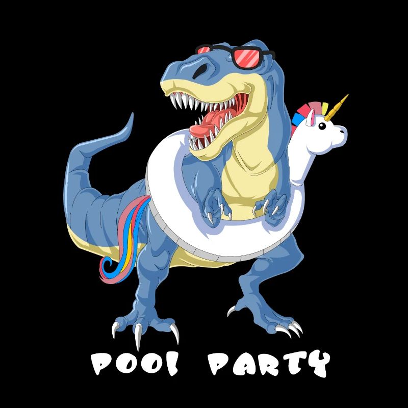 Pool Party Dinosaurier Einhorn