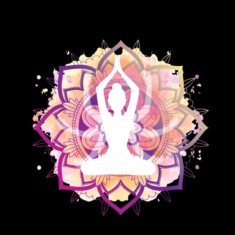 Bunte Lotus Pose