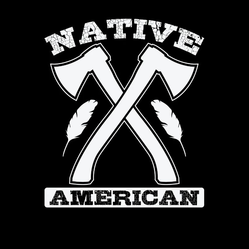 Native American Axe and Feathers