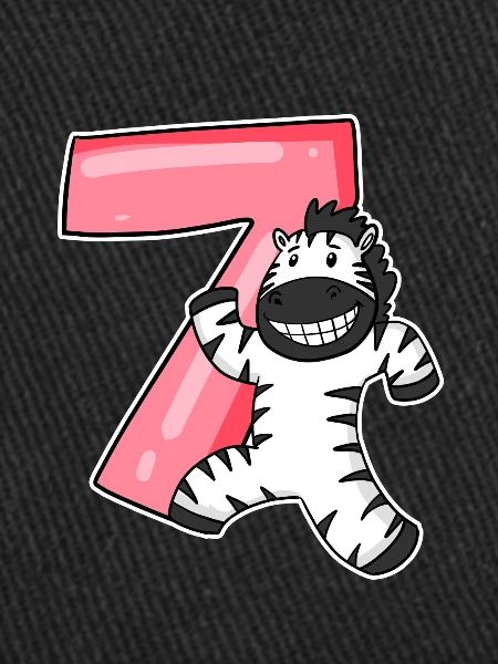 Zèbre 7 ans anniversaire d’enfant
