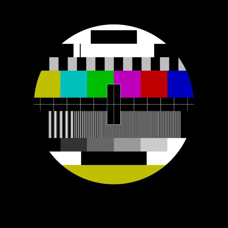Testbild Test Screen Sendeschluss 70er 80er Retro