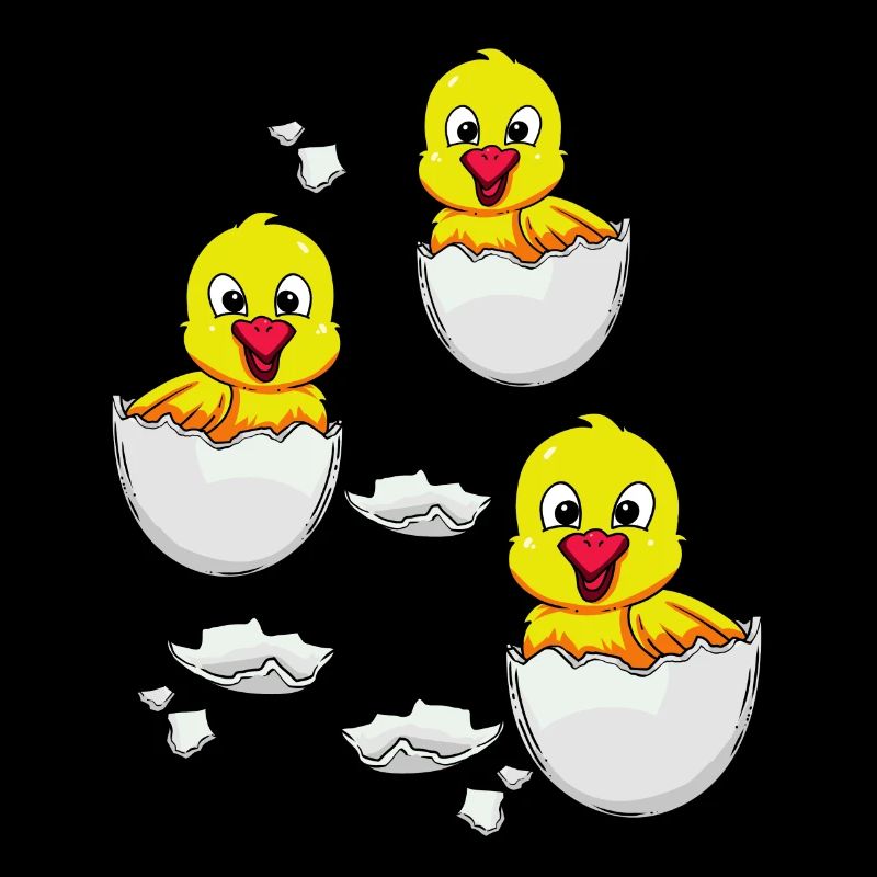 Eggshell chick Easter chicken farm egg