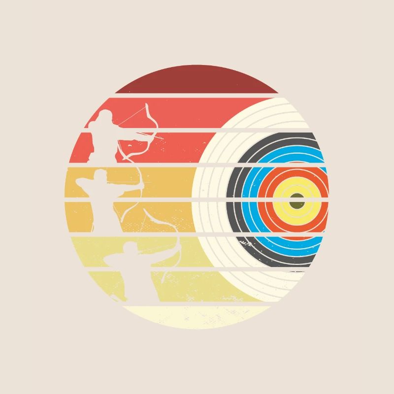 Archer tir à l’arc avec flèche et arc