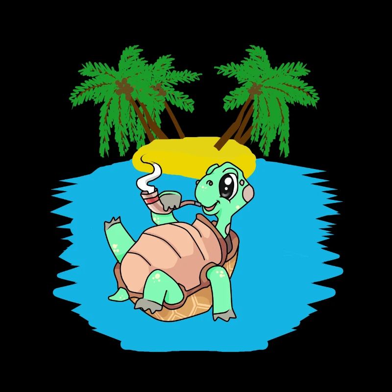 Turtle, Island, Young, Caribbean, South Seas, Summer