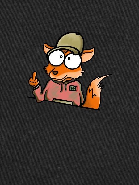 Fuchs mit Cap Mittelfinger
