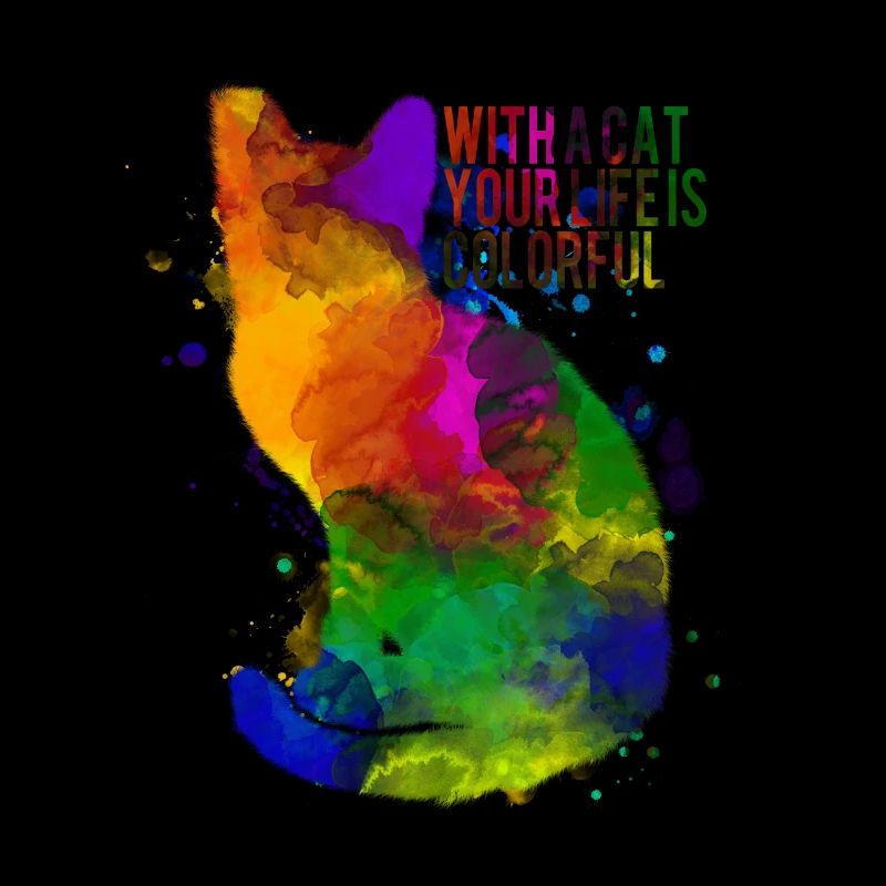 Chat coloré