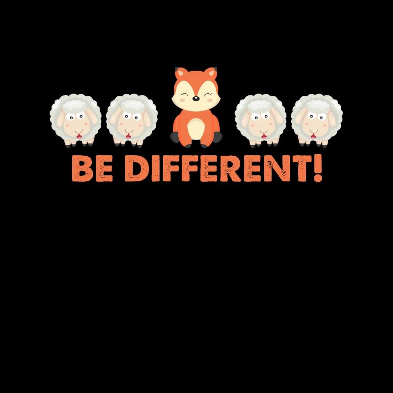Be different - Süßes Fuchs Schaf Spruch Geschenk