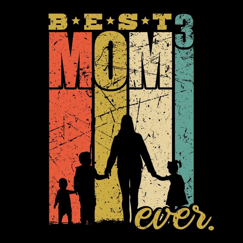 Best Mom Ever dreifache Mama Mutter mit 3 Kinder