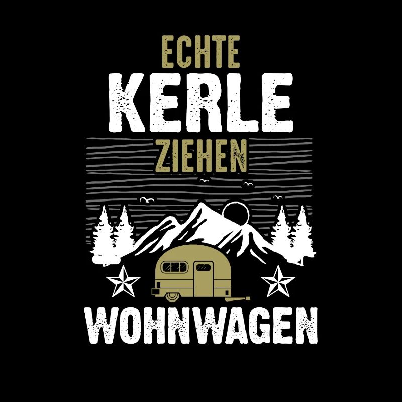 Echte Kerle Ziehen Wohnwagen Camping Camper