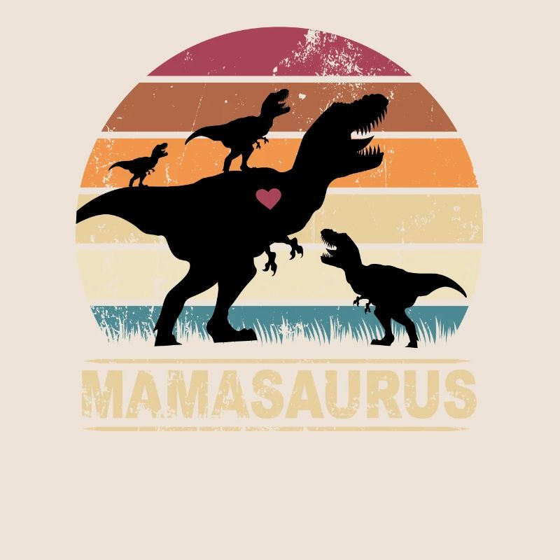 Mamasaurus Dinosaurier Herz Drillinge Muttertag