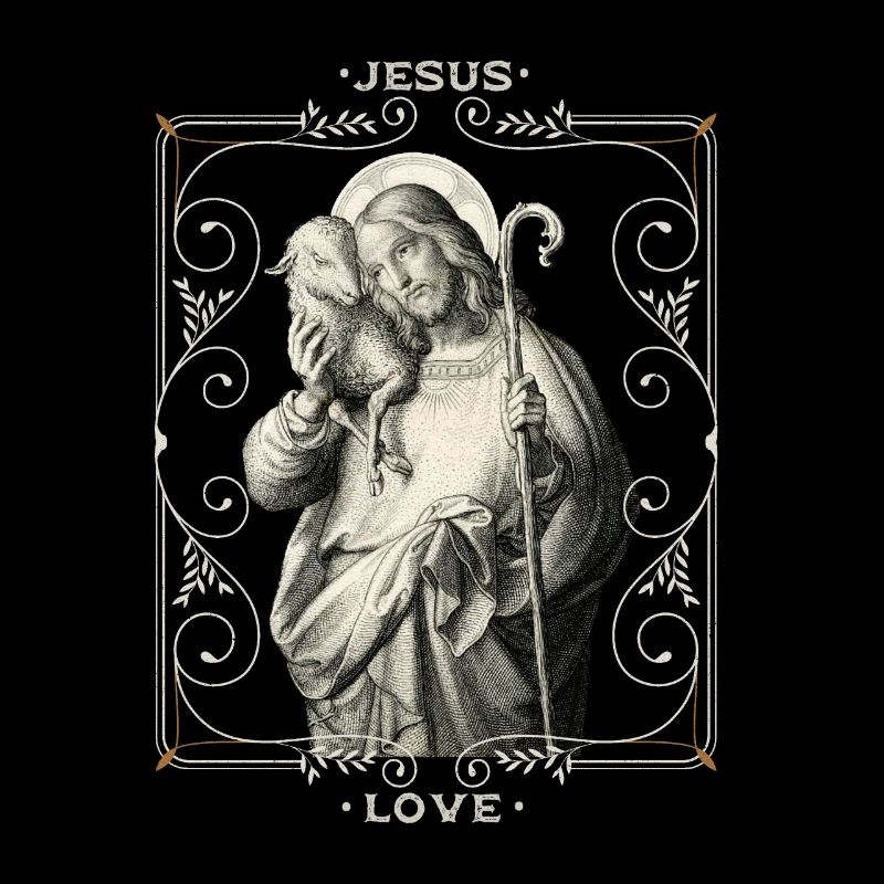 Jesus-mit-Schäfchen, Hirte, Jesus Christus