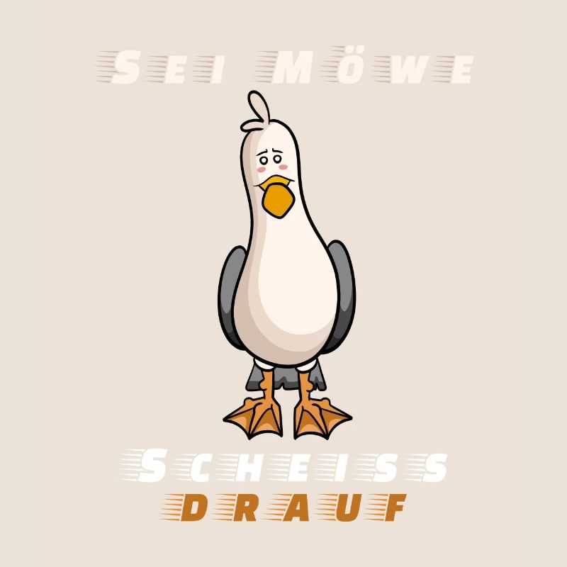 sei möwe scheiss drauf möwe norden küste meer