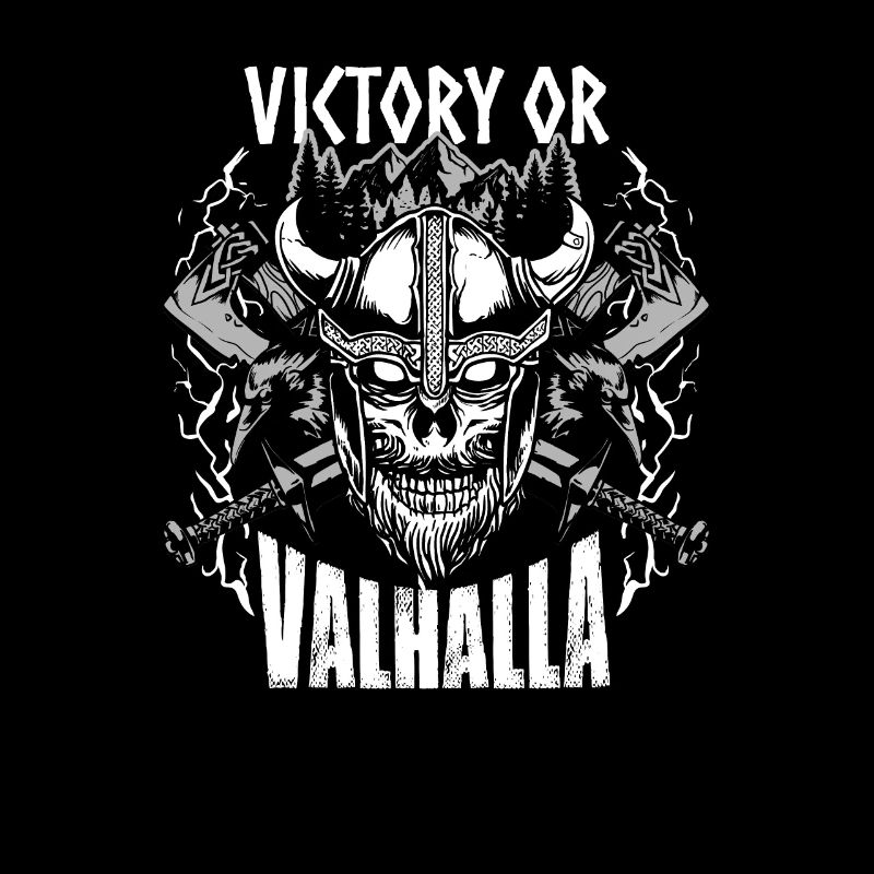 Wikinger-Krieger-Zitat Geschenk | Victory Or