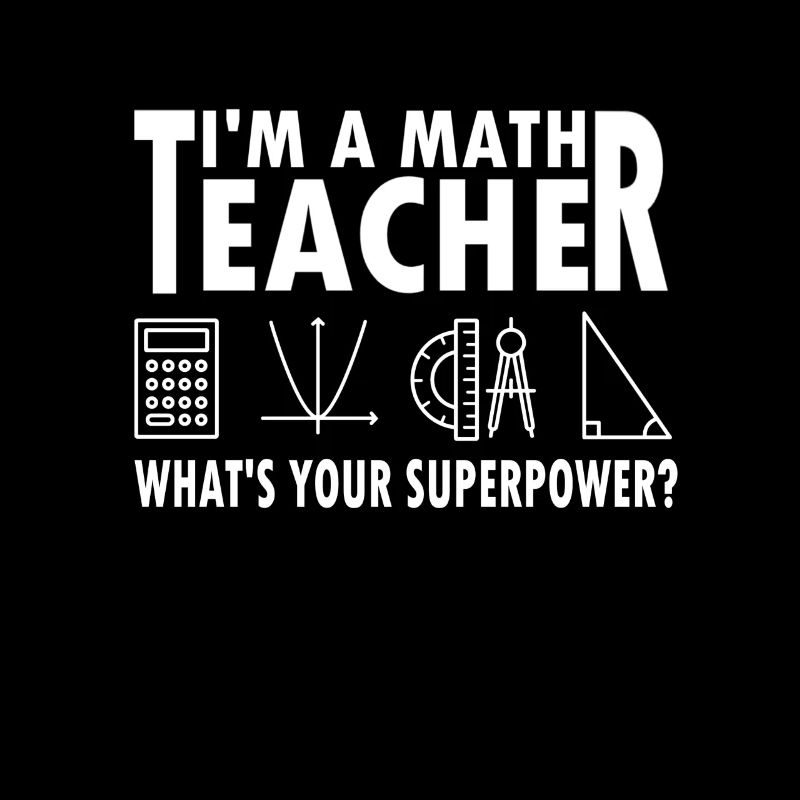 Mathe Lehrer Geschenk Superpower Mathematik Nerd