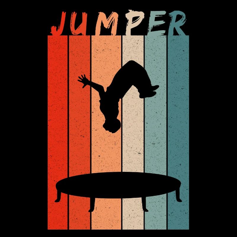 Jumper Trampoline Gymnastics Retro