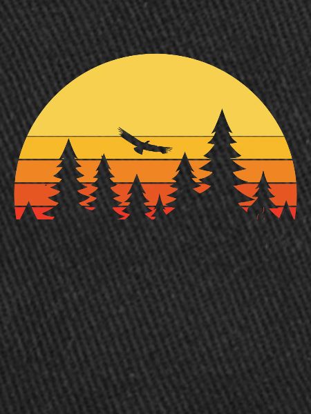 Paysage forêt retro