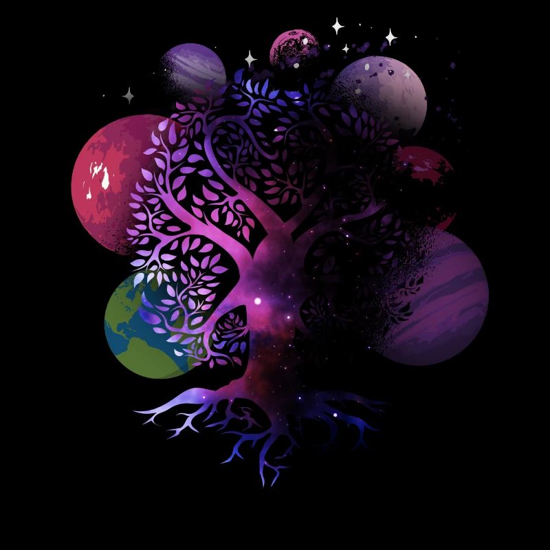 Arbre de la galaxie de la vie, planètes, système solaire,
