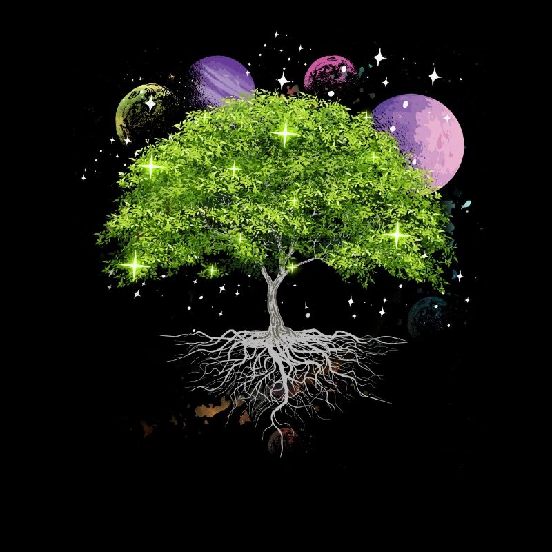 Tree of Life Galaxy, Planets, Solar System,