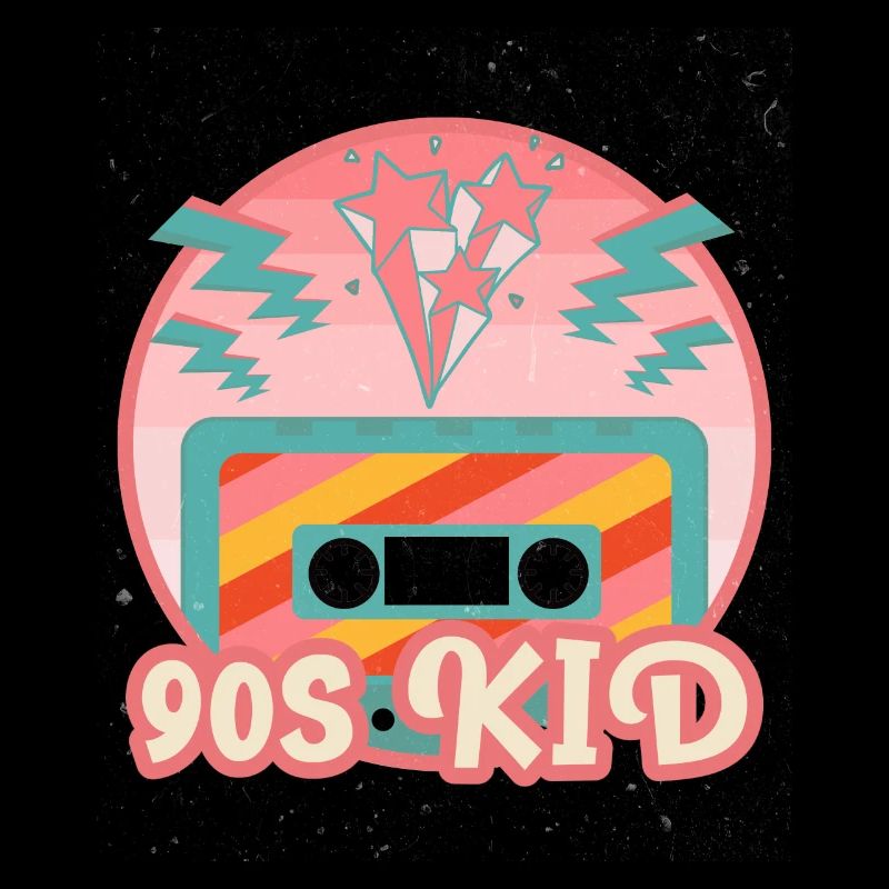 Mixtape Cassette 90s Kid Stars Flashes