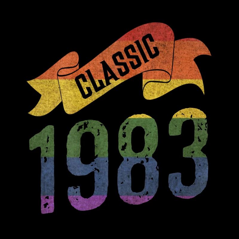 Klassische 1983 Regenbogenfarben