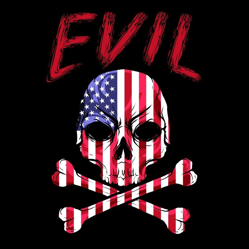 Evil Skull, Evil Skull in US Flag Colors