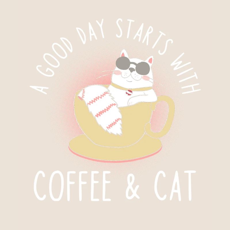 Kaffee Katze Spruch