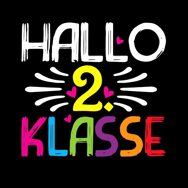 Hallo 2 Klasse Grundschule Schulbeginn Geschenk