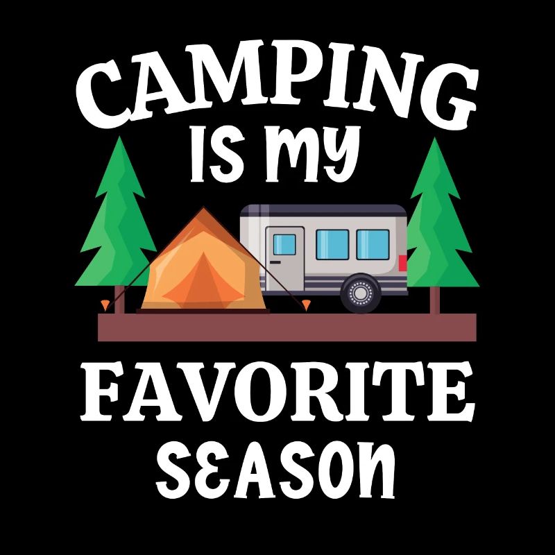 LE CAMPING EST MA SAISON PRÉFÉRÉE, CHEMISE DE CAMPING