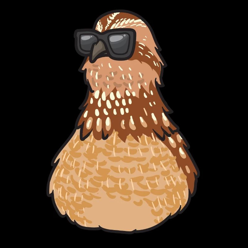 Cailles avec lunettes de soleil
