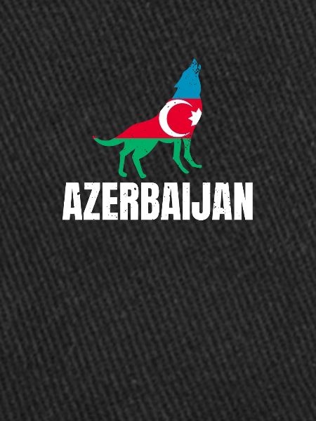 Azerbaïdjan drapeau avec loup Azerbaïdjan